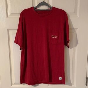 Eddie Bauer Men's Short Sleeve Red Tee